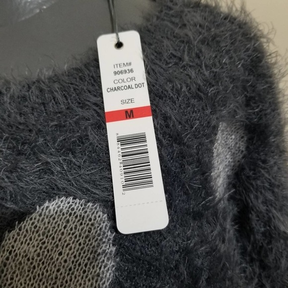 Gray Polka Dot Sweater M - Picture 4 of 5